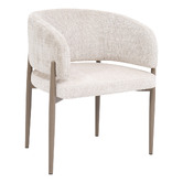Exquisite Living 4 Seater Maine Travertine-Look Dining Table &amp; Chair Set