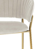 Exquisite Living 4 Seater Nome Travertine-Look Dining Table &amp; Chair Set