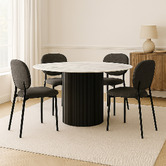 Exquisite Living 4 Seater Chandler Dining Table &amp; Chair Set