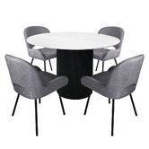 Exquisite Living 4 Seater Dale Dining Table &amp; Chair Set