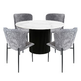 Exquisite Living 4 Seater Searcy Dining Table &amp; Chair Set