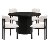 Exquisite Living 4 Seater Clara Dining Table &amp; Chair Set