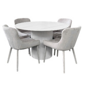 Exquisite Living 4 Seater Novato Dining Table &amp; Chair Set