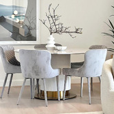 Exquisite Living 4 Seater Novato Dining Table &amp; Chair Set