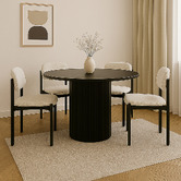 Exquisite Living 4 Seater Clara Dining Table &amp; Chair Set