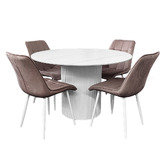 Exquisite Living 4 Seater Alto Dining Table &amp; Chair Set