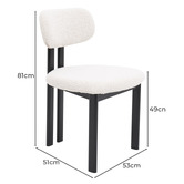 Exquisite Living Clara Boucle Dining Chairs