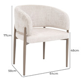 Exquisite Living 4 Seater Maine Travertine-Look Dining Table &amp; Chair Set
