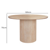 Exquisite Living 4 Seater Maine Travertine-Look Dining Table &amp; Chair Set