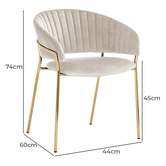 Exquisite Living 4 Seater Nome Travertine-Look Dining Table &amp; Chair Set