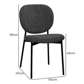 Exquisite Living Chandler Upholstered Dining Chairs