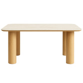 Exquisite Living Elliot Travertine-Look Dining Table