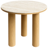 Exquisite Living 2 Piece Elliot Travertine-Look Coffee &amp; Side Table Set