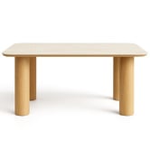 Exquisite Living Elliot Travertine-Look Dining Table