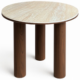 Exquisite Living 2 Piece Elliot Travertine-Look Coffee &amp; Side Table Set