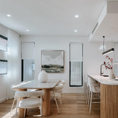 Exquisite Living Elliot Travertine-Look Dining Table