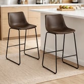 Exquisite Living 65cm Asher PU Leather Bar Stools