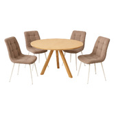 Exquisite Living 4 Seater Callie Dining Table &amp; Chair Set