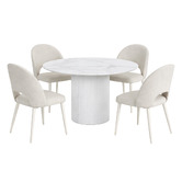 Exquisite Living 4 Seater Corrine Dining Table &amp; Chair Set