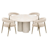 Exquisite Living 4 Seater Isla Dining Table &amp; Chair Set