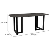 Exquisite Living 6 Seater Enya Dining Table &amp; Chair Set