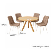 Exquisite Living 4 Seater Callie Dining Table &amp; Chair Set