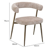 Exquisite Living Livia Upholstered Dining Chairs