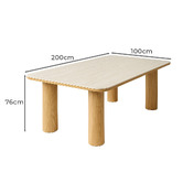Exquisite Living Elliot Travertine-Look Dining Table