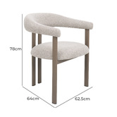 Exquisite Living Taupe Gia Upholstered Dining Chairs