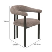 Exquisite Living Brown Gia Upholstered Dining Chairs