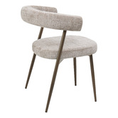 Exquisite Living 4 Seater Giselle Travertine-Look Dining Table &amp; Chair Set