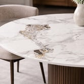 Exquisite Living 4 Seater Emma Sintered Stone Dining Table &amp; Chair Set