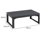 Keter Lyon Outdoor Convertible Dining Table