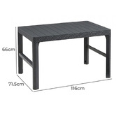 Keter Lyon Outdoor Convertible Dining Table