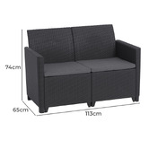 Keter 2 Seater Claire Outdoor Sofa