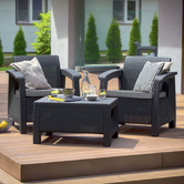 Keter Corfu Outdoor Coffee Table with Storage