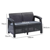 Keter 2 Seater Corfu Outdoor Sofa
