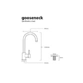 Quoss Gooseneck Kitchen Sink Mixer - Reno Transformer