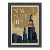 Americanflat NYC Deco Skyline Printed Wall Art