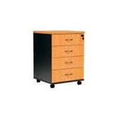 Cooper Furniture Logan 4 Drawer Mobile Pedestal