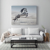 A La Mode Studio Running Leap Horse Canvas Print