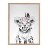 Alcove Studio Luna Lion Framed Printed Wall Art