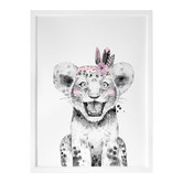 Alcove Studio Luna Lion Framed Printed Wall Art