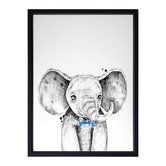 Alcove Studio Errol Elephant Framed Printed Wall Art