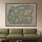 Alcove Studio Green Ngapa Jukurrpa III Framed Canvas Wall Art