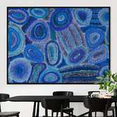 Alcove Studio Blue Ngapa Jukurrpa IV Framed Canvas Wall Art