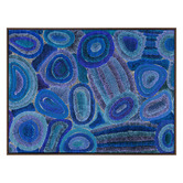 Alcove Studio Blue Ngapa Jukurrpa IV Framed Canvas Wall Art