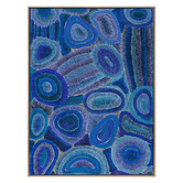 Alcove Studio Blue Ngapa Jukurrpa IV Framed Canvas Wall Art