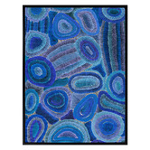 Alcove Studio Blue Ngapa Jukurrpa IV Framed Canvas Wall Art