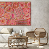 Alcove Studio Red Ngapa Jukurrpa IV Framed Canvas Wall Art